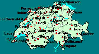 This Is The Map Of Switzerland